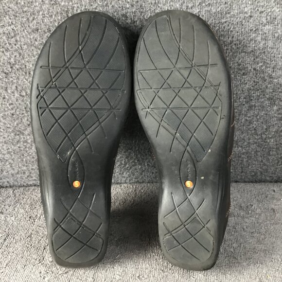 Clarks Unstructured Leather Brown Unloop Slip On Comfort Shoes Sz 9W - Picture 10 of 10